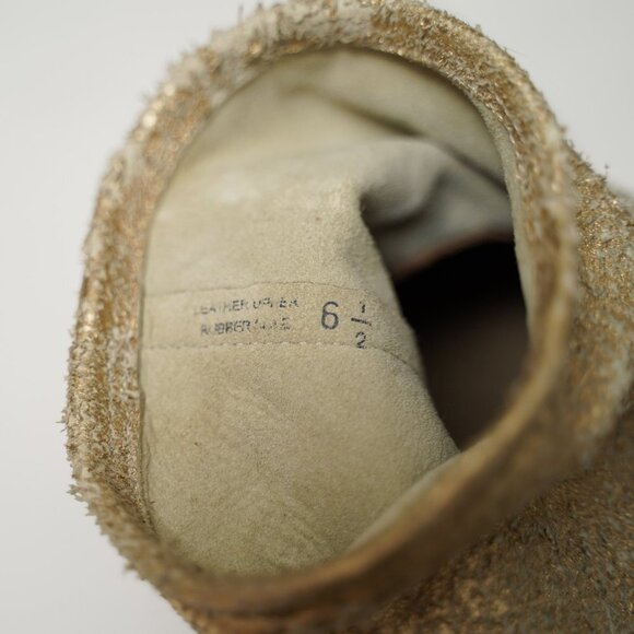 NWOT UGG Collection Made In Italy Rare "Aria" Gold Leather Ankle Boots - Picture 8 of 9